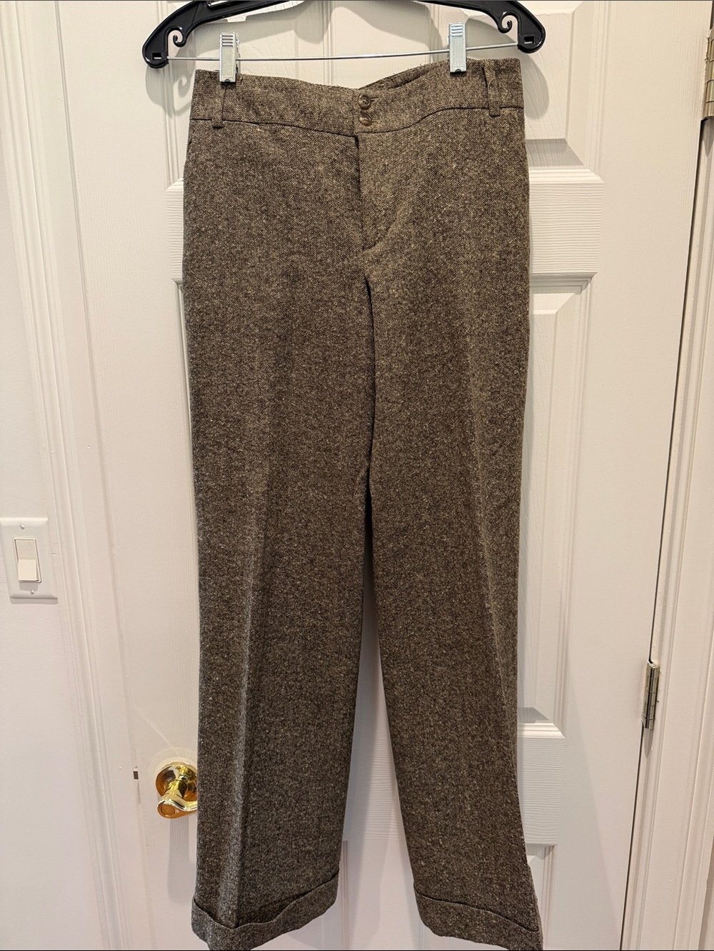 Ralph Lauren Vintage women’s Brown Wool Blend Wide-Leg Dress Pants
